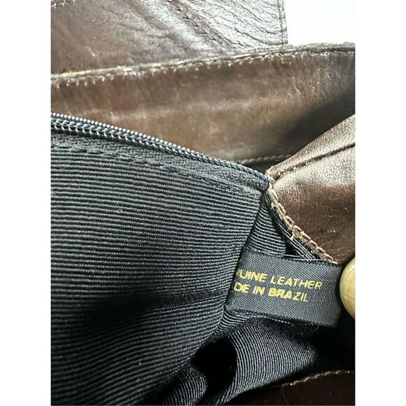 Shannon Diego Woven Leather Shoulder Bag Brown Made in Brazil See Description - Picture 14 of 14